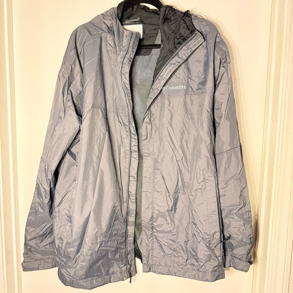 Columbia Men’s Omni-Tech Waterproof Windbreaker Jacket Gray Size XL